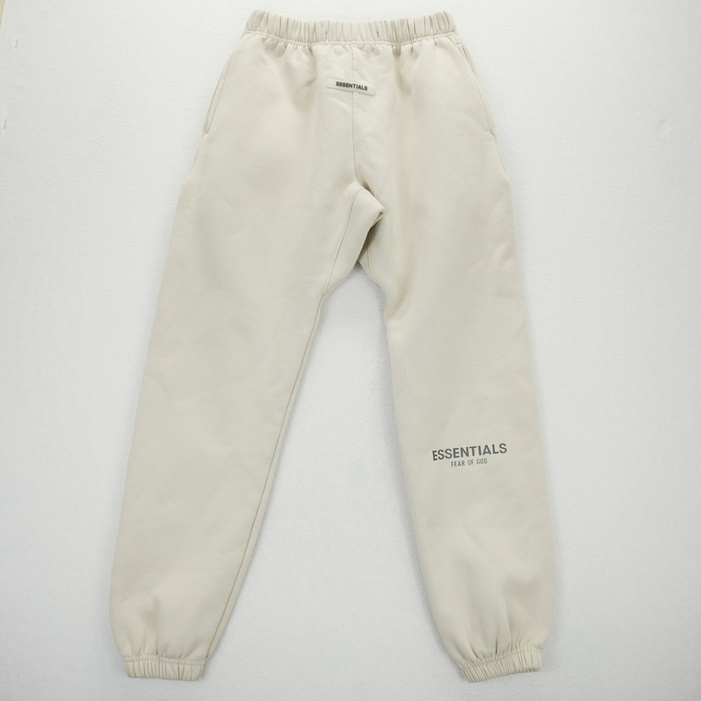 Fear of God Essentials Sweatpants Cream Cotton Joggers Small RN090233